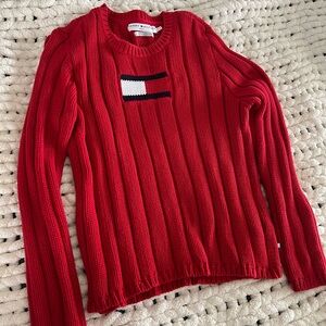 Tommy Hilfiger Vintage Red Knit Sweater